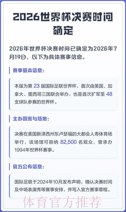 2026年世界杯赛事直播时间完整指南